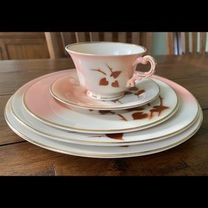 Vintage Syracuse China Madam Butterfly 5 Piece Place Setting